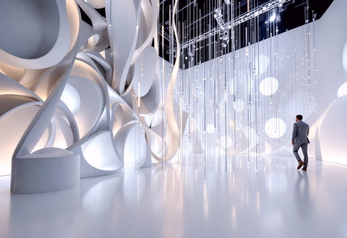 image of a film festival light installation